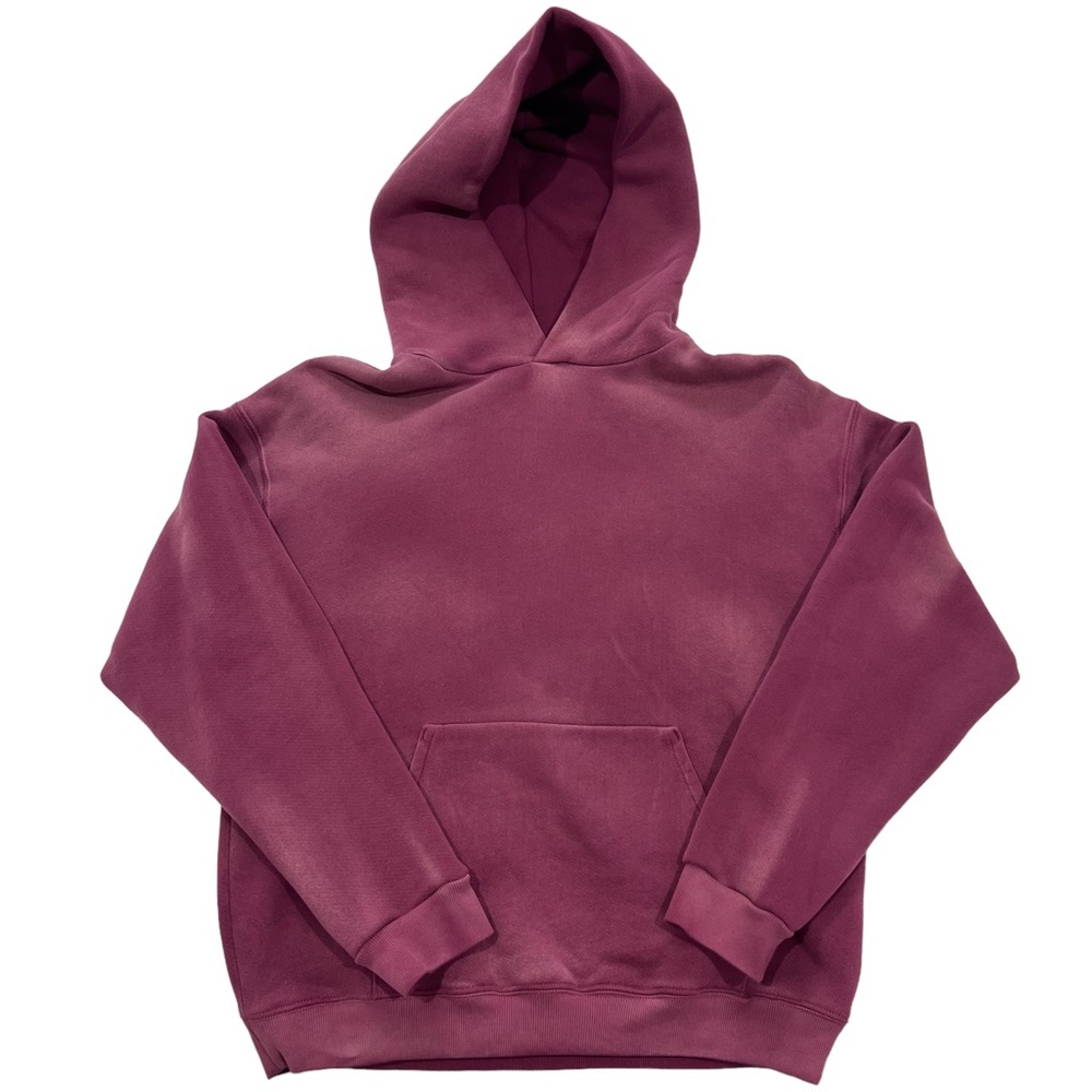 SEEKINGS Burgundy Sun Faded Hoodie